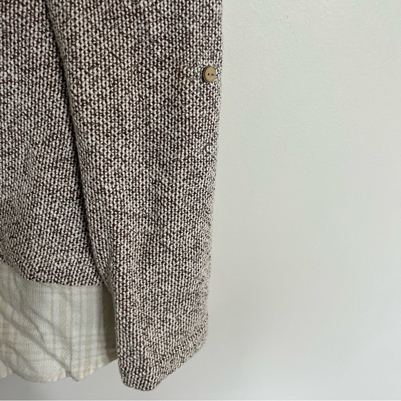 Women’s Blu Pepper Layered Knit Sweater With Linen Plaid Bottom Size Small - Picture 10 of 11